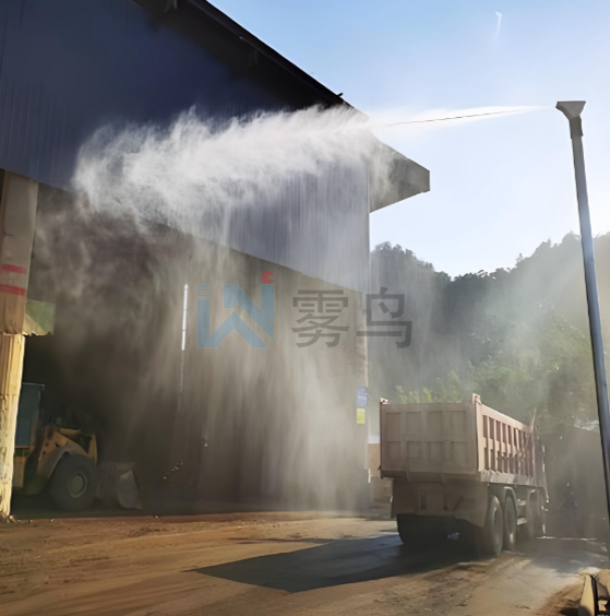 江蘇連云港廠區噴霧樁噴霧降塵系統